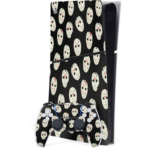 Warner Bros Friday the 13th Jason Voorhees Pattern PS5 Slim Digital Edition Console Skin