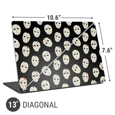 Warner Bros Friday the 13th Jason Voorhees Pattern Universal Laptop 13in (10.6 x 7.6in) Skin