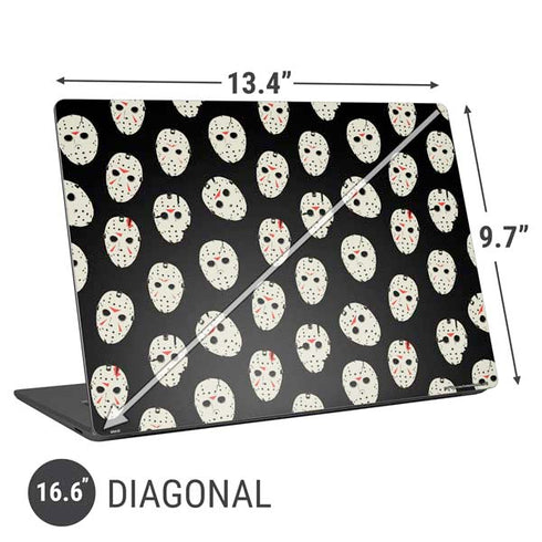 Warner Bros Friday the 13th Jason Voorhees Pattern Universal Laptop 16.6in (13.4 x 9.7in) Skin