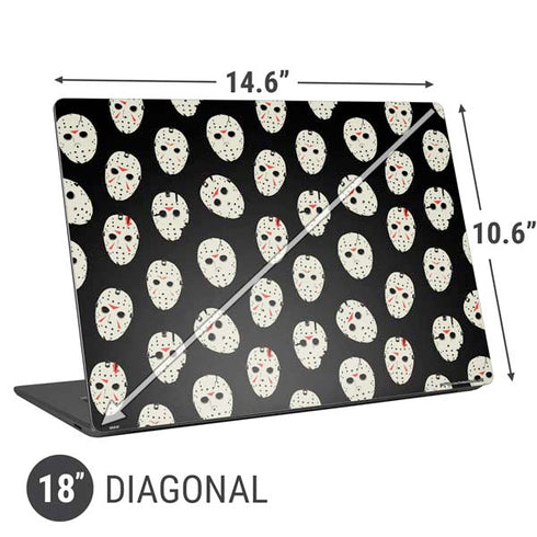 Warner Bros Friday the 13th Jason Voorhees Pattern Universal Laptop 18in (14.6 x 10.6in) Skin