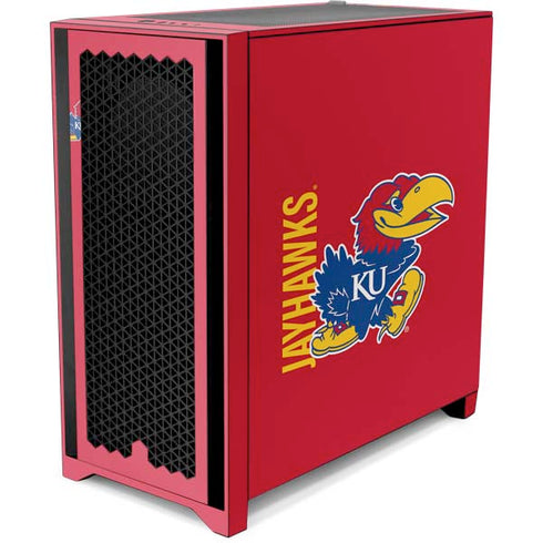 University of Kansas Jayhawks KU Corsair 4000D Tempered Glass Mid-Tower ATX Case Skin
