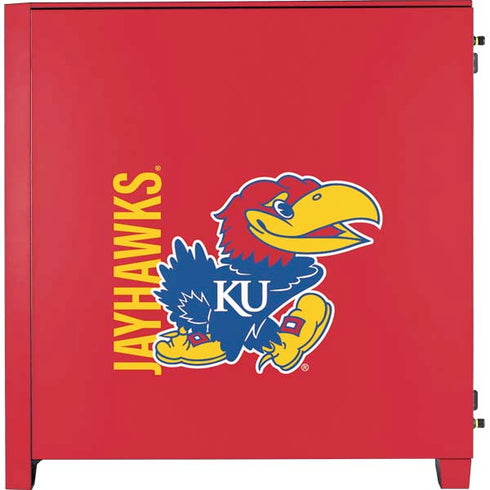 University of Kansas Jayhawks KU Corsair 4000D Tempered Glass Mid-Tower ATX Case Skin