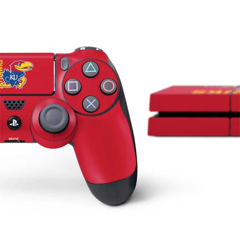 University of Kansas Jayhawks KU PS4 Console and Controller Bundle Skin