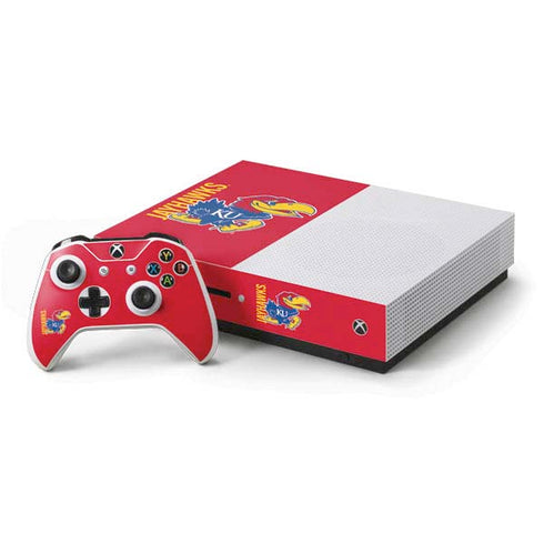 University of Kansas Jayhawks KU Xbox One S Console and Controller Bundle Skin