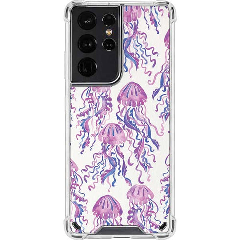 Cat Coq Jellyfish Galaxy S21 Ultra 5G Clear Case
