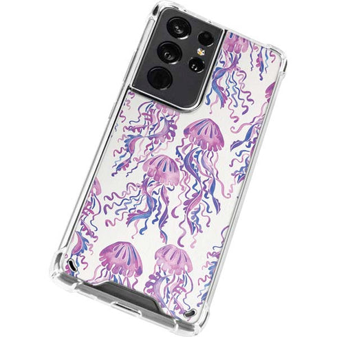 Cat Coq Jellyfish Galaxy S21 Ultra 5G Clear Case