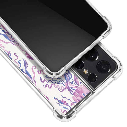 Cat Coq Jellyfish Galaxy S21 Ultra 5G Clear Case