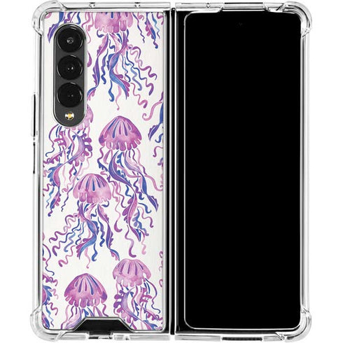 Cat Coq Jellyfish Galaxy Z Fold4 5G Clear Case