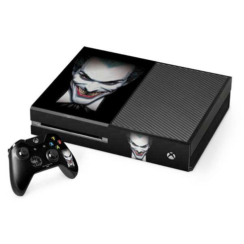 DC Comics The Joker Portrait by Alex Ross Xbox One Console and Controller Bundle Skin