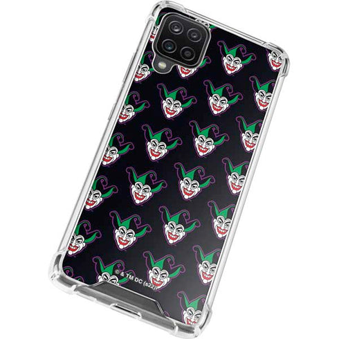 DC Comics The Joker Logo Pattern Galaxy A12 Clear Case