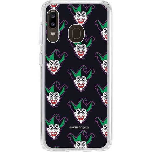 DC Comics The Joker Logo Pattern Galaxy A20 Clear Case