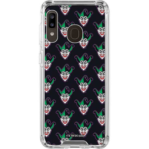DC Comics The Joker Logo Pattern Galaxy A30 Clear Case