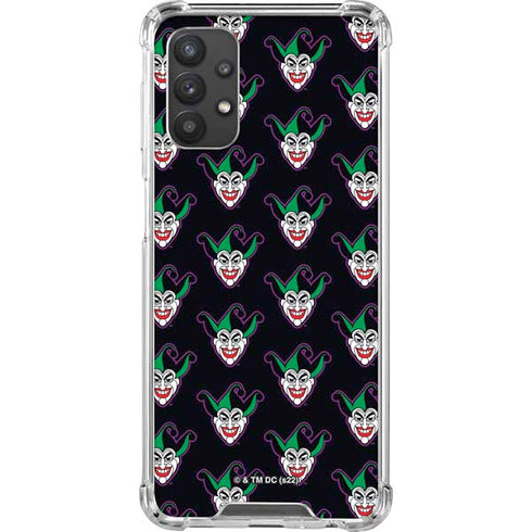 DC Comics The Joker Logo Pattern Galaxy A32 5G Clear Case