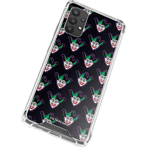DC Comics The Joker Logo Pattern Galaxy A32 5G Clear Case