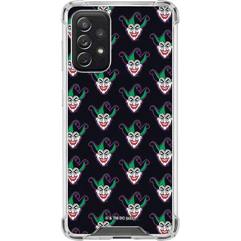 DC Comics The Joker Logo Pattern Galaxy A72 5G Clear Case