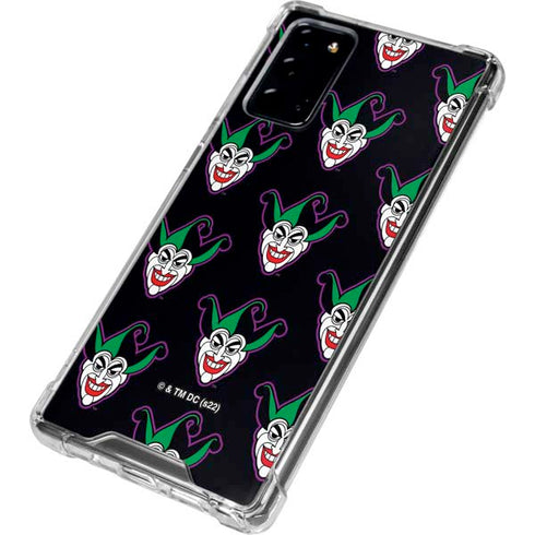 DC Comics The Joker Logo Pattern Galaxy Note20 5G Clear Case