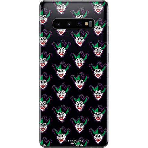 DC Comics The Joker Logo Pattern Galaxy S10 Plus Skin
