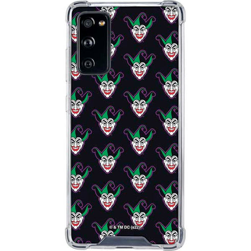 DC Comics The Joker Logo Pattern Galaxy S20 FE Clear Case