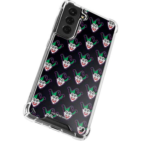 DC Comics The Joker Logo Pattern Galaxy S21 Plus 5G Clear Case