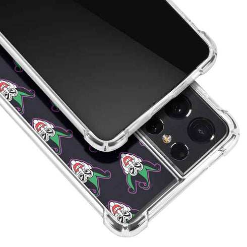 DC Comics The Joker Logo Pattern Galaxy S21 Ultra 5G Clear Case