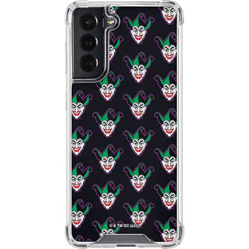 DC Comics The Joker Logo Pattern Galaxy S22 Clear Case