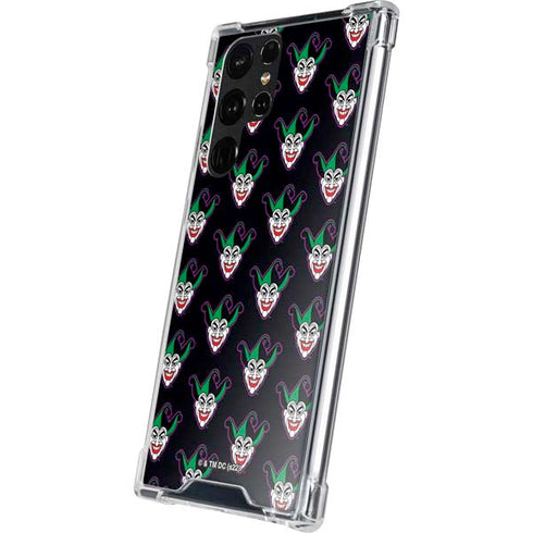 DC Comics The Joker Logo Pattern Galaxy S22 Ultra Clear Case