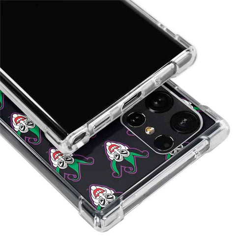 DC Comics The Joker Logo Pattern Galaxy S22 Ultra Clear Case