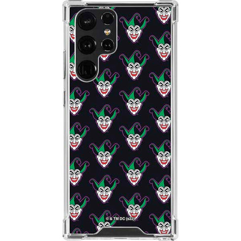 DC Comics The Joker Logo Pattern Galaxy S22 Ultra Clear Case
