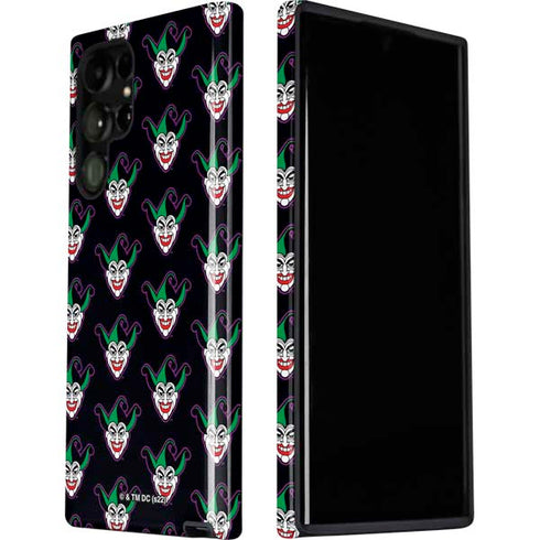 DC Comics The Joker Logo Pattern Galaxy S22 Ultra Pro Case