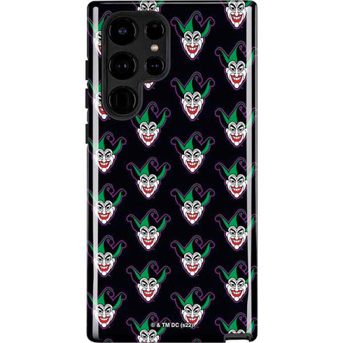 DC Comics The Joker Logo Pattern Galaxy S22 Ultra Pro Case