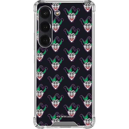 DC Comics The Joker Logo Pattern Galaxy S23 Clear Case
