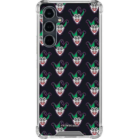 DC Comics The Joker Logo Pattern Galaxy S23 FE Clear Case