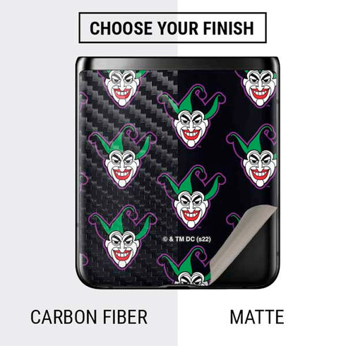 DC Comics The Joker Logo Pattern Galaxy Z Flip Skin