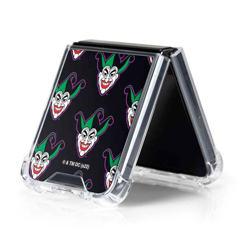 DC Comics The Joker Logo Pattern Galaxy Z Flip5 5G Clear Case