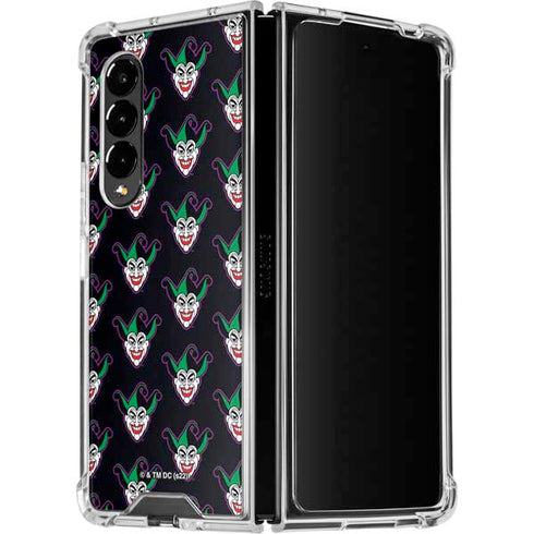 DC Comics The Joker Logo Pattern Galaxy Z Fold4 5G Clear Case