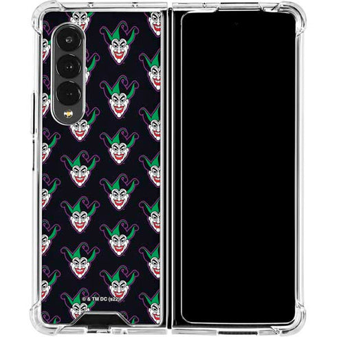 DC Comics The Joker Logo Pattern Galaxy Z Fold4 5G Clear Case