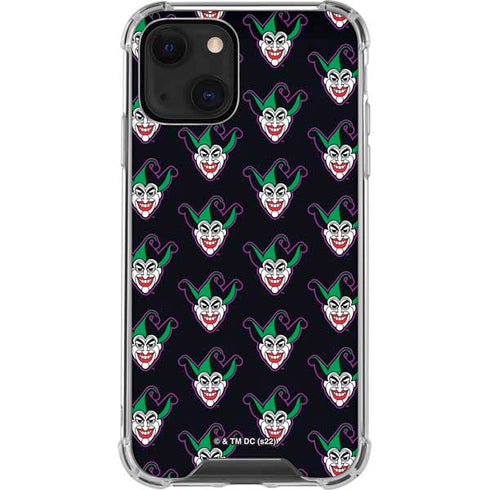 DC Comics The Joker Logo Pattern iPhone 13 Clear Case