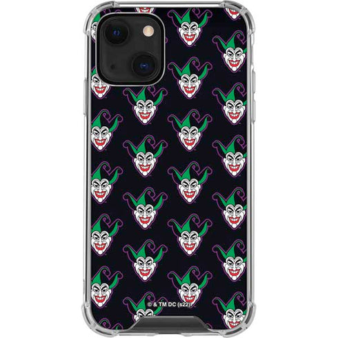 DC Comics The Joker Logo Pattern iPhone 13 Mini Clear Case