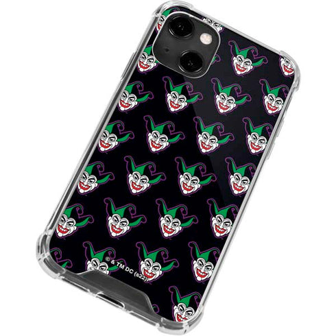 DC Comics The Joker Logo Pattern iPhone 14 Clear Case