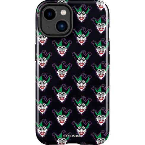 DC Comics The Joker Logo Pattern iPhone 15 Plus Impact Case