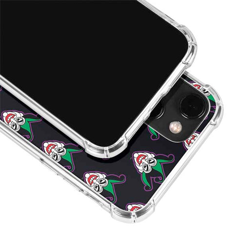 DC Comics The Joker Logo Pattern iPhone 14 Plus Clear Case