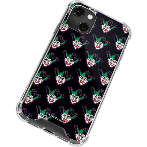DC Comics The Joker Logo Pattern iPhone 14 Plus Clear Case