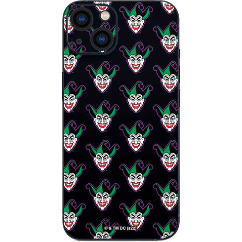DC Comics The Joker Logo Pattern iPhone 15 Plus Skin