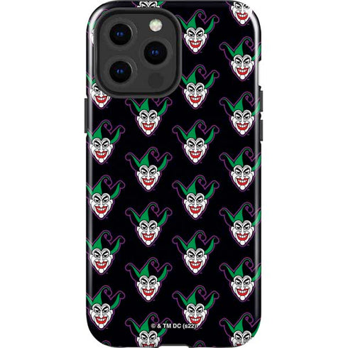 DC Comics The Joker Logo Pattern iPhone 15 Pro Max Impact Case