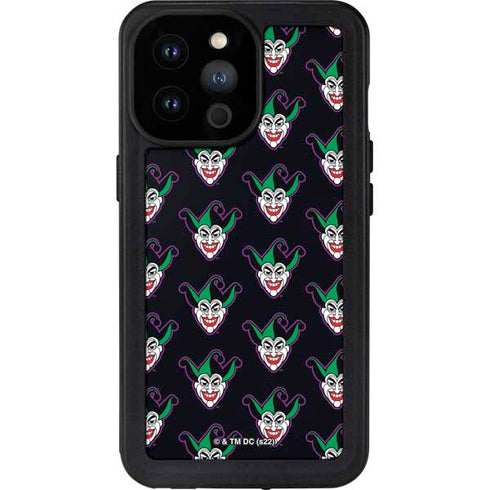 DC Comics The Joker Logo Pattern iPhone 14 Pro Max Waterproof Case