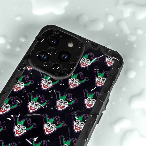 DC Comics The Joker Logo Pattern iPhone 14 Pro Max Waterproof Case