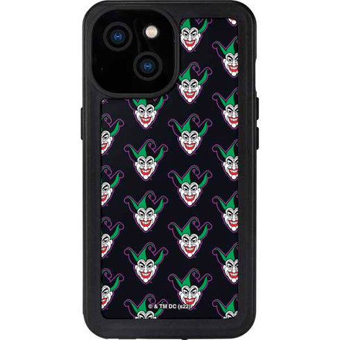 DC Comics The Joker Logo Pattern iPhone 15 Waterproof Case