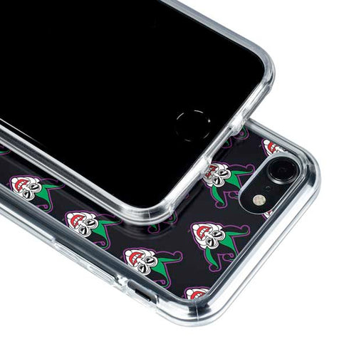 DC Comics The Joker Logo Pattern iPhone SE (2nd & 3rd Gen) Clear Case