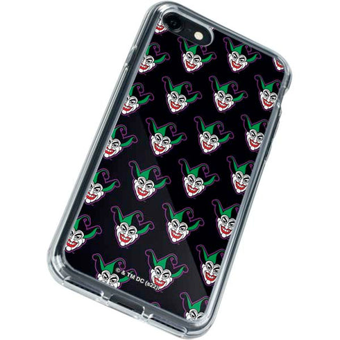 DC Comics The Joker Logo Pattern iPhone SE (2nd & 3rd Gen) Clear Case