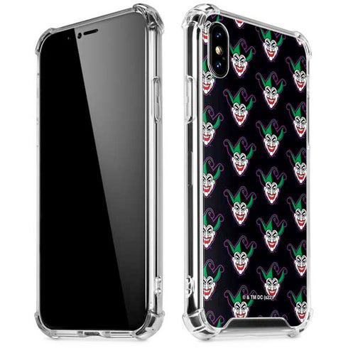 DC Comics The Joker Logo Pattern iPhone XS Max Clear Case